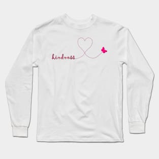 Kindness Design, Anti-Bully Heart Follows Kind Choices Butterfly making Heart Loop Apparel, mugs, pillows, bedding, clocks, and more Gifts Long Sleeve T-Shirt